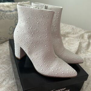 White Pearl Booties